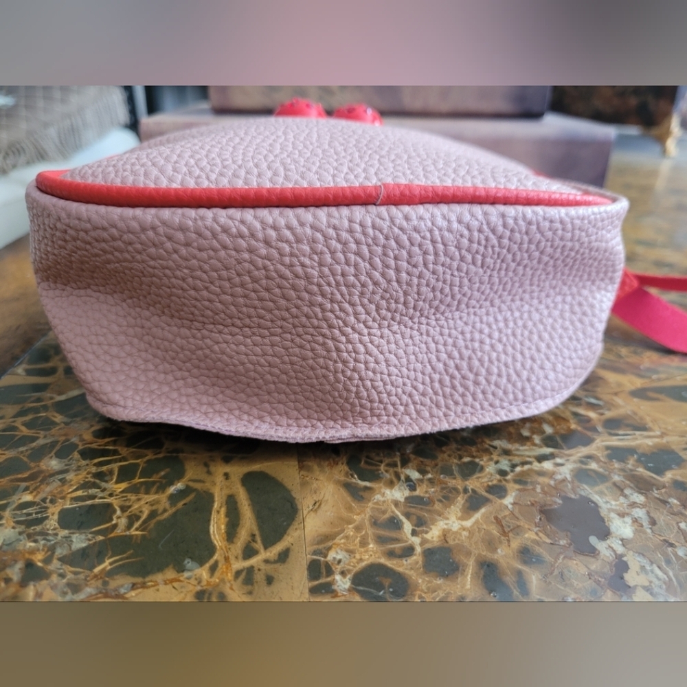Pink Crossbody/backpack Bag with Cherry Detail - Picture 5 of 6